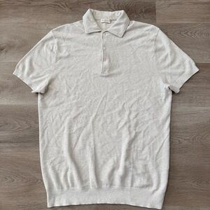 Suitsupply Light Beige Short-Sleeve Polo Shirt